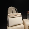 Leather 10/Craie with Rose Gold Fittings | Essential for Summer Outfits, Rare Color, Birkin 35 Togo