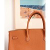 Birkin 40cm Togo Leather 2Z/Blue Nuit & 8V/Orange Poppy with Silver Hardware | Fully Handcrafted
