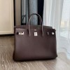 Birkin 40cm Togo Leather 46/Ebene with Silver Hardware | Fully Handcrafted