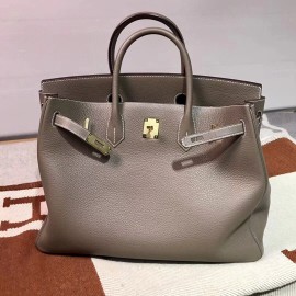 Hermès Birkin 40cm Togo Leather 18/Étoupe Grey with Gold Hardware | Fully Handcrafted