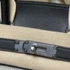 30cm Birkin (Fabric & Swift Leather) – Color: 89 Noir (with Silver Hardware) The fabric material creates a youthful vibe and is lighter than full-leather versions, which is its key feature.