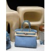 30cm Birkin (Trianon Canvas & Leather) – Color: Blue Jean – Known as a limited-edition model, this stylish design combines denim and leather to express both a vintage feel and modernity at the same time.