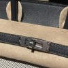 25cm Birkin (Canvas & Swift Leather) – Color: 2Z/Blue Nuit – The canvas part gives a youthful impression and is lighter than full-leather versions.
