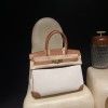 Hermès Birkin 30 (Swift Leather & Canvas) – Color: 37/Gold with Gold Hardware The attractive fusion of Swift leather and canvas creates an elegant vintage style – a rare model with great collector value.