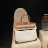 Hermès Birkin 30 (Canvas & Barenia Leather) – Color: 37/Gold with Gold Hardware – The youthfulness brought by the canvas and the luxury of Barenia leather blend beautifully – a rare specification that is lighter and easier to use than full-leather models.