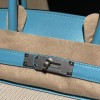 New Arrival ✨ Hermès Birkin 30 (Canvas & Swift Leather) – Color: P3/Blue Nuit with Gold Hardware – The combination of different materials creates a special elegance.