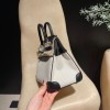 Hermès Birkin Triomphe H 25 (Canvas & Swift Leather) – The Ultimate Combination – Swift Leather Color: 89 Black (Noir)