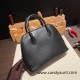 Hermes 25cm bolide Epsom 89 /Black (Noir) Full Handmade Silver Hardware003 Hermes 25cm bolide Epsom 89 /Black (Noir) Full Handmade Silver Hardware003