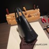 Hermes 25cm bolide Epsom 89 /Black (Noir) Full Handmade Silver Hardware003