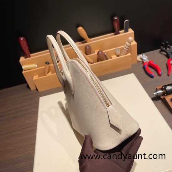Hermes 25cm bolide Evercolor 10 /Craie Full Handmade Gold Hardware007 Hermes 25cm bolide Evercolor 10 /Craie Full Handmade Gold Hardware007