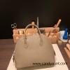 Hermes 25cm bolide Epsom 18 /Étoupe Grey Full Handmade Silver Hardware008