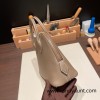 Hermes 25cm bolide Epsom 18 /Étoupe Grey Full Handmade Gold Hardware009
