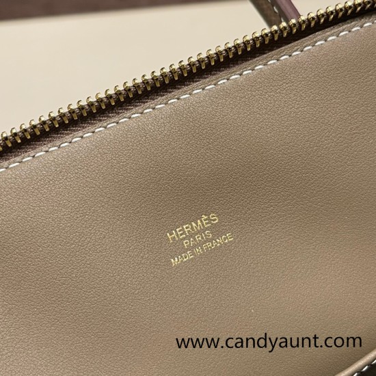 Hermes 25cm bolide Epsom 18 /Étoupe Grey Full Handmade Gold Hardware009 Hermes 25cm bolide Epsom 18 /Étoupe Grey Full Handmade Gold Hardware009