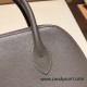 Hermes 25cm bolide evercolor 8F /Etain Full Handmade Silver Hardware012 Hermes 25cm bolide evercolor 8F /Etain Full Handmade Silver Hardware012
