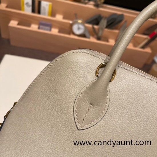 Hermes 25cm bolide evercolor 81 /Gris Tourterelle Full Handmade Gold Hardware015 Hermes 25cm bolide evercolor 81 /Gris Tourterelle Full Handmade Gold Hardware015