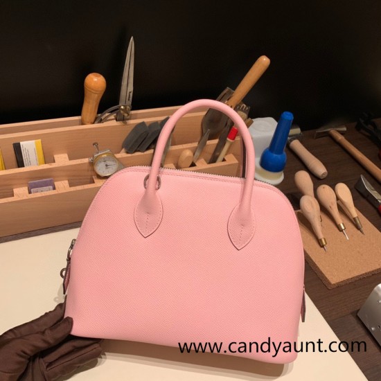 Hermes 25cm bolide epsom 3Q /Rose Sakura Full Handmade Silver Hardware017 Hermes 25cm bolide epsom 3Q /Rose Sakura Full Handmade Silver Hardware017