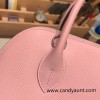 Hermes 25cm bolide epsom 3Q /Rose Sakura Full Handmade Silver Hardware017