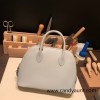 Hermes 25cm bolide evercolor 4Z /Gris Mouette Full Handmade Gold Hardware 019