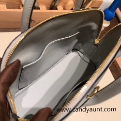 Hermes 25cm bolide evercolor 4Z /Gris Mouette Full Handmade Silver Hardware019