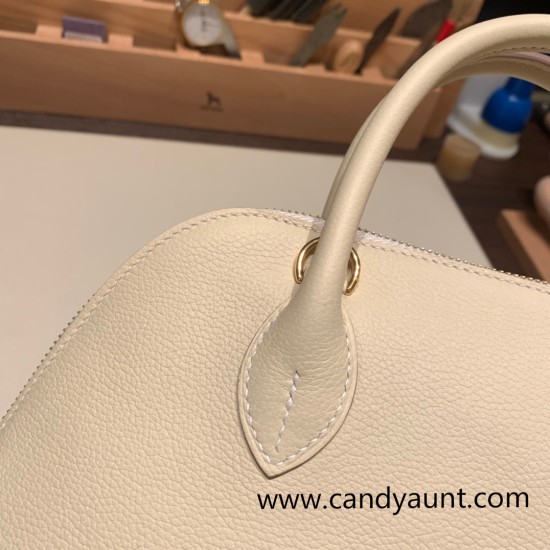 Hermes 25cm bolide evercolor 10 /Craie Full Handmade Gold Hardware021 Hermes 25cm bolide evercolor 10 /Craie Full Handmade Gold Hardware021