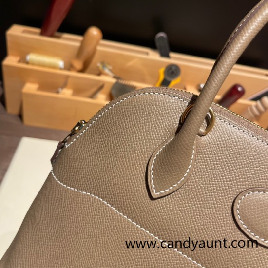 Hermes 27cm bolide 18 /Étoupe Grey (Étoupe)Gold Hardware Full Handmade Hermes 27cm bolide 18 /Étoupe Grey (Étoupe)Gold Hardware Full Handmade