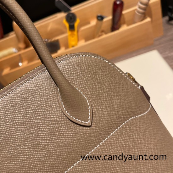 Hermes 27cm bolide 18 /Étoupe Grey (Étoupe)Gold Hardware Full Handmade Hermes 27cm bolide 18 /Étoupe Grey (Étoupe)Gold Hardware Full Handmade