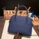 Hermes 27cm bolide Epsom 73 /Blue Saphir Silver Hardware Full Handmade Hermes 27cm bolide Epsom 73 /Blue Saphir Silver Hardware Full Handmade