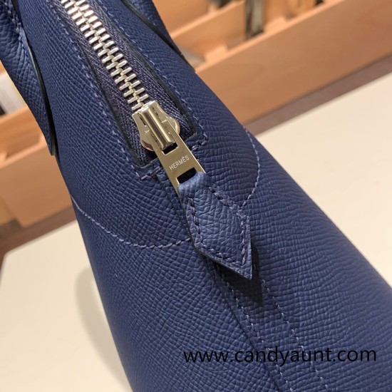 Hermes 27cm bolide Epsom 73 /Blue Saphir Silver Hardware Full Handmade Hermes 27cm bolide Epsom 73 /Blue Saphir Silver Hardware Full Handmade