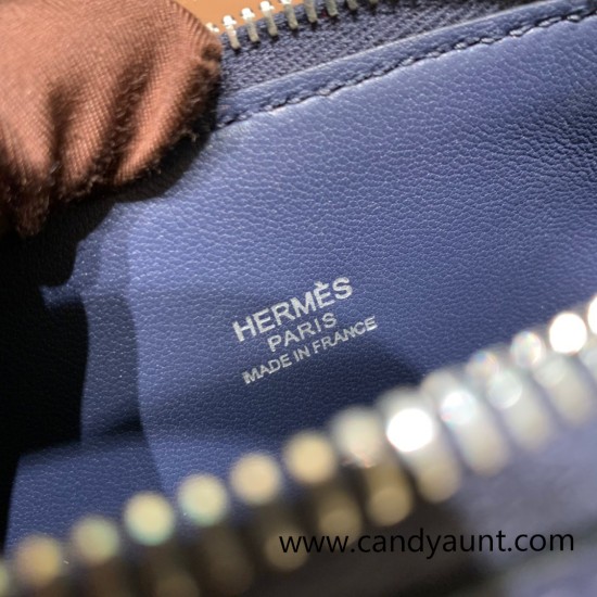 Hermes 27cm bolide Epsom 73 /Blue Saphir Silver Hardware Full Handmade Hermes 27cm bolide Epsom 73 /Blue Saphir Silver Hardware Full Handmade