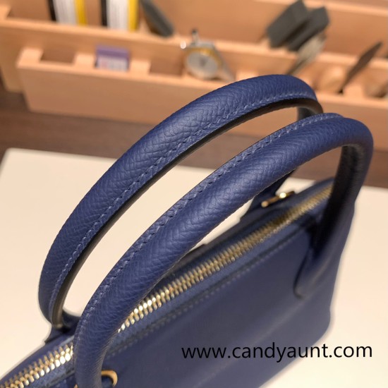 Hermes 27cm bolide Epsom 73 /Blue Saphir Gold Hardware Full Handmade Hermes 27cm bolide Epsom 73 /Blue Saphir Gold Hardware Full Handmade