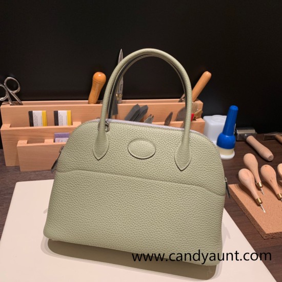 Hermes 27cm bolide Tc Q1 /Sauge Silver Hardware Full Handmade Hermes 27cm bolide Tc Q1 /Sauge Silver Hardware Full Handmade