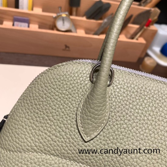 Hermes 27cm bolide Tc Q1 /Sauge Silver Hardware Full Handmade Hermes 27cm bolide Tc Q1 /Sauge Silver Hardware Full Handmade