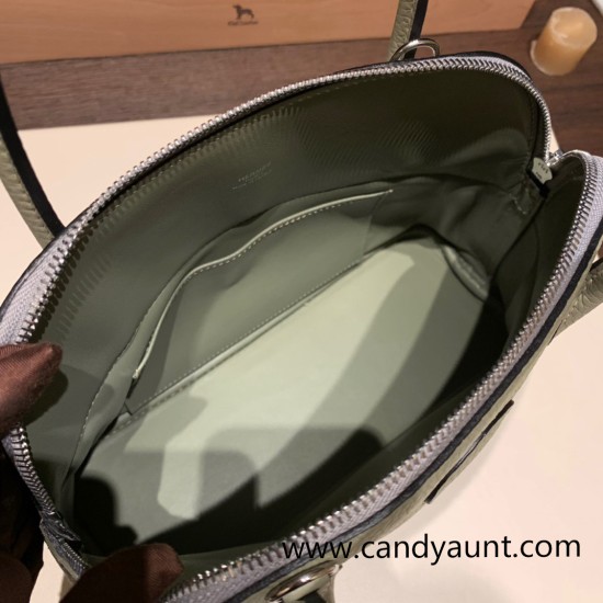 Hermes 27cm bolide Tc Q1 /Sauge Silver Hardware Full Handmade Hermes 27cm bolide Tc Q1 /Sauge Silver Hardware Full Handmade