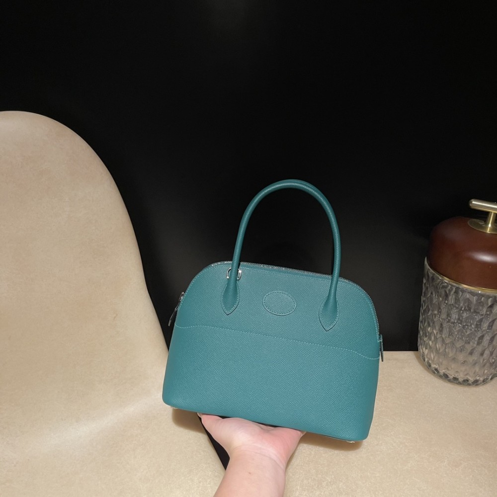 Z6 / Malachite   Silver Hardware   Bolide 27cm  Epsom  Full Hand-Stitching