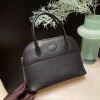 89 / Black    Gold Hardware Epsom  Bolide 27cm Full Hand-Stitching