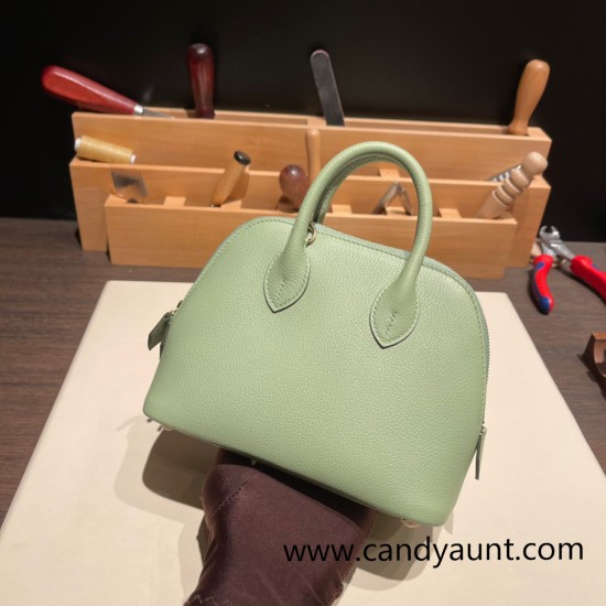 Hermes mini bolide evercolor 3I/Vert Criquet Full Handmade 001 Hermes mini bolide evercolor 3I/Vert Criquet Full Handmade 001