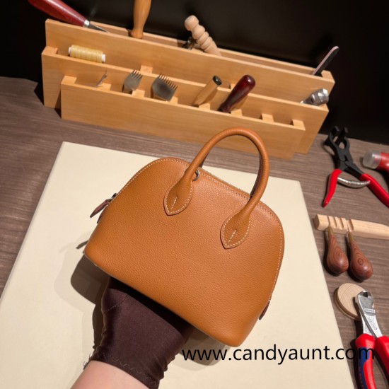 Hermes mini bolide evercolor 37/Gold Full Handmade 002 Hermes mini bolide evercolor 37/Gold Full Handmade 002