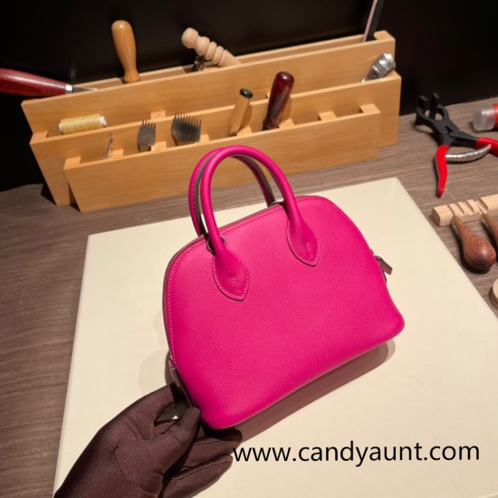 Hermes mini bolide evercolor L3 /Rose Purple Full Handmade 004 Hermes mini bolide evercolor L3 /Rose Purple Full Handmade 004