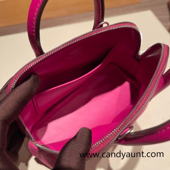 Hermes mini bolide evercolor L3 /Rose Purple Full Handmade 004 Hermes mini bolide evercolor L3 /Rose Purple Full Handmade 004