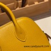 Hermes mini bolide evercolor 9D /Jaune Ambre Full Handmade 006