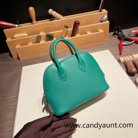 Hermes mini bolide evercolor U4 /Vert Vertigo Full Handmade 007 Hermes mini bolide evercolor U4 /Vert Vertigo Full Handmade 007