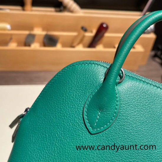 Hermes mini bolide evercolor U4 /Vert Vertigo Full Handmade 007 Hermes mini bolide evercolor U4 /Vert Vertigo Full Handmade 007