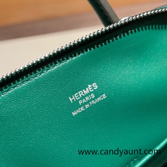 Hermes mini bolide evercolor U4 /Vert Vertigo Full Handmade 007 Hermes mini bolide evercolor U4 /Vert Vertigo Full Handmade 007