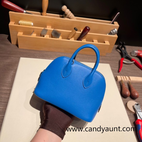 Hermes mini bolide evercolor 7Q/ Mykonos Full Handmade 009 Hermes mini bolide evercolor 7Q/ Mykonos Full Handmade 009