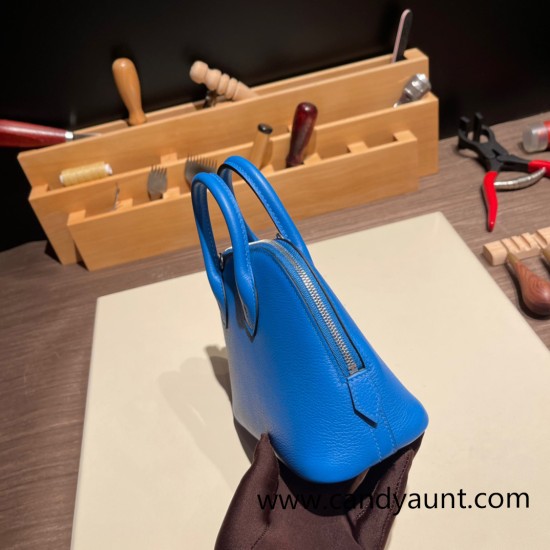 Hermes mini bolide evercolor 7Q/ Mykonos Full Handmade 009 Hermes mini bolide evercolor 7Q/ Mykonos Full Handmade 009