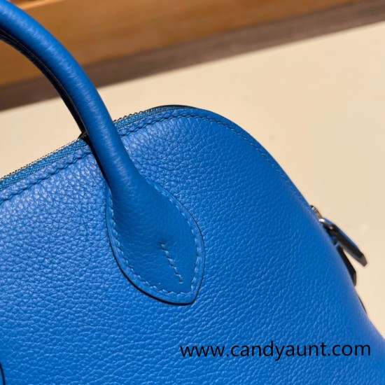 Hermes mini bolide evercolor 7Q/ Mykonos Full Handmade 009 Hermes mini bolide evercolor 7Q/ Mykonos Full Handmade 009
