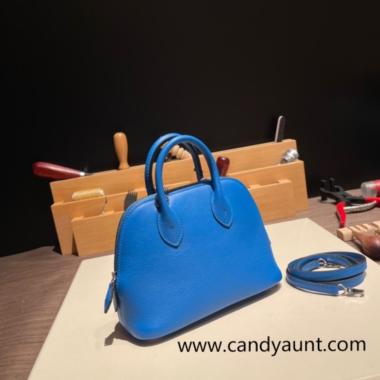 Hermes mini bolide evercolor 7Q/ Mykonos Full Handmade 009 Hermes mini bolide evercolor 7Q/ Mykonos Full Handmade 009
