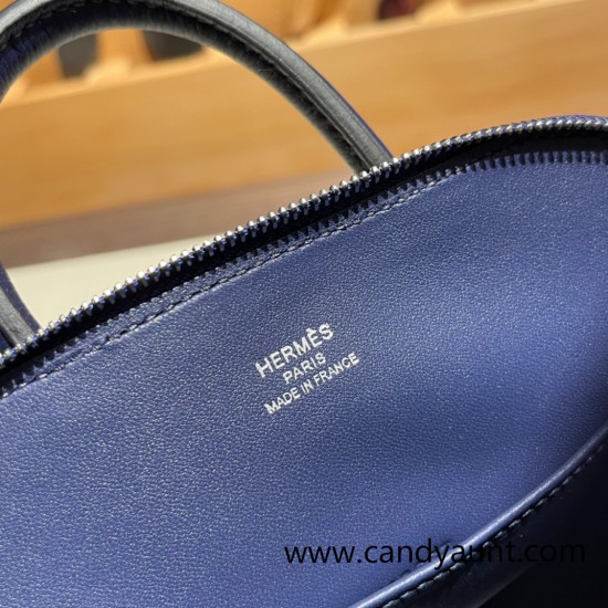 Hermes mini bolide evercolor 73 /Blue Saphir Full Handmade 010 Hermes mini bolide evercolor 73 /Blue Saphir Full Handmade 010