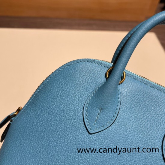 Hermes mini bolide evercolor P3 /Blue du Nord Full Handmade 011 Hermes mini bolide evercolor P3 /Blue du Nord Full Handmade 011
