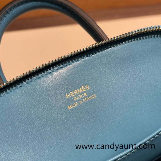 Hermes mini bolide evercolor P3 /Blue du Nord Full Handmade 011 Hermes mini bolide evercolor P3 /Blue du Nord Full Handmade 011